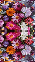 Photo of beautiful close up abstract flower background consist of many flowers