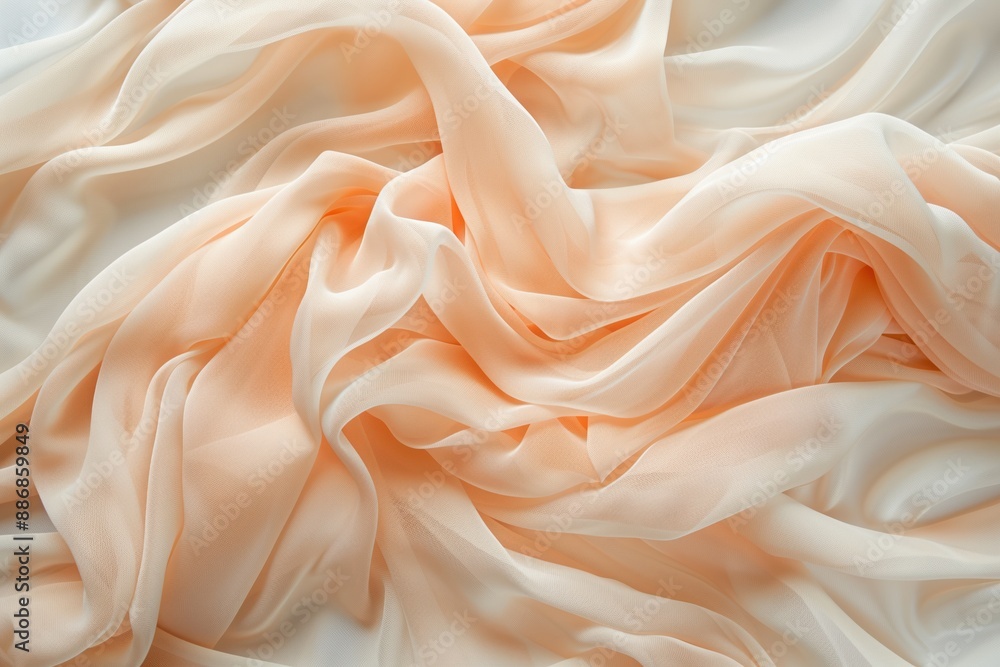 Poster soft pink fabric texture close-up. crumpled cloth with smooth surface. intimate photo of delicate ma