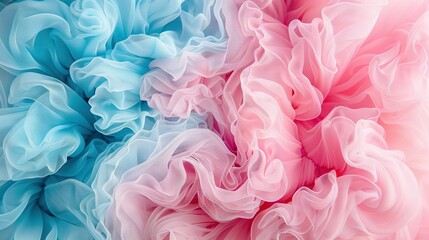 Fototapeta premium Pink, blue & pink fabric background - close-up photo
