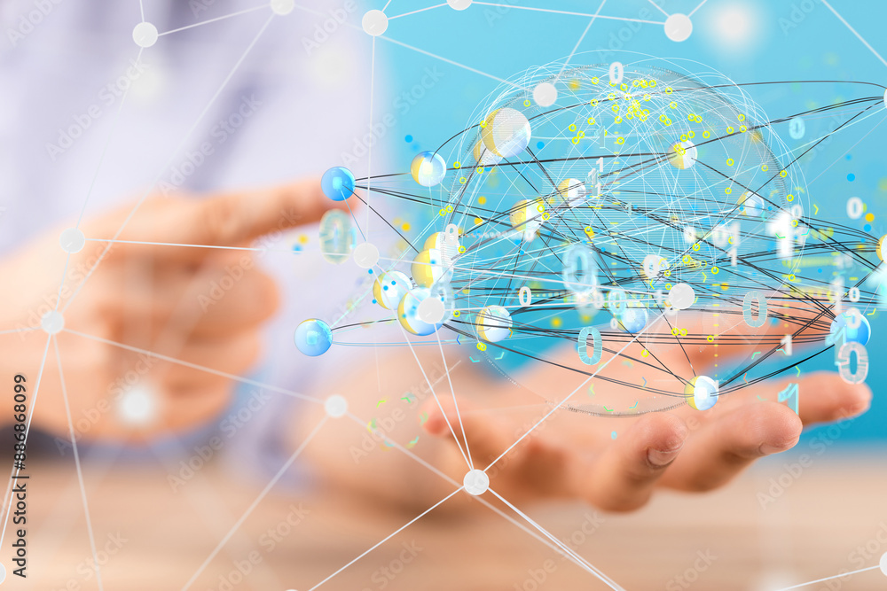 Aufkleber Ui of Cloud Computing Technology Internet Storage Network Concept