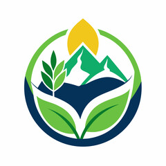  un logo de naturalize vector illustration 