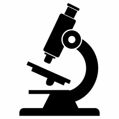 Health & Medical Concept  Microscope vector silhouette 