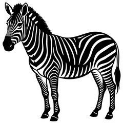 Vector Silhouette of Zebra