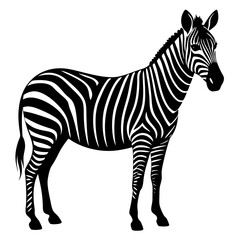 Vector Silhouette of Zebra