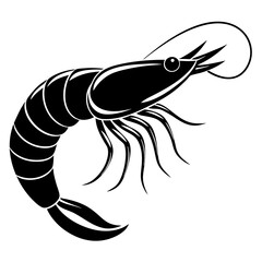 shrimp vector silhouette 