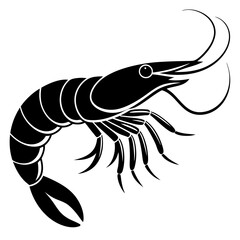 shrimp vector silhouette 