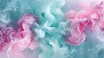  A tricolor backdrop featuring blue, pink, and white shades with significant smoke emanating from the base