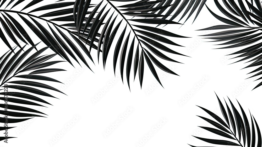 Sticker palm leaves