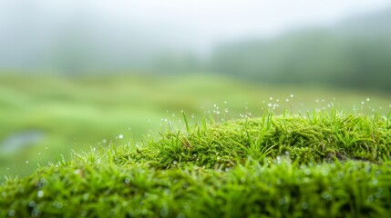 a hazy green expanse