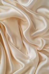 Obraz premium Close-up of white polyester fabric with slight curl edges. Smooth surface texture. Focus on fabric as central subject. No wrinkles or creases. Perfect for design and fashion projects.