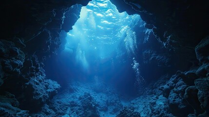 dive cave sea underwater scuba