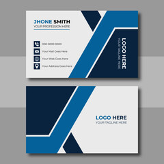 Clean Corporate Business Card design. business card design for business and personal use. Double sided business card design. Vector illustration design, print ready and easy to edit.