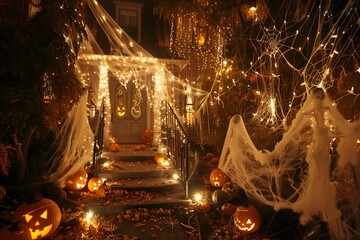 christmas tree decoration in lights 