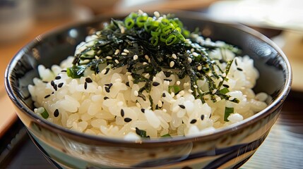 Seaweed rice symphony flavors. Generative AI