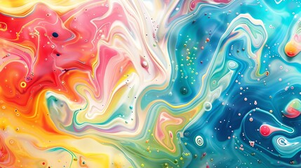 colorful liquid paint background
