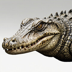 Obraz premium Close-Up of a Crocodile Portrait,isolated