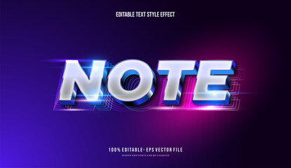3d text Modern Gradient bright color with futuristic theme mockup text. Editable 3d text effect styles