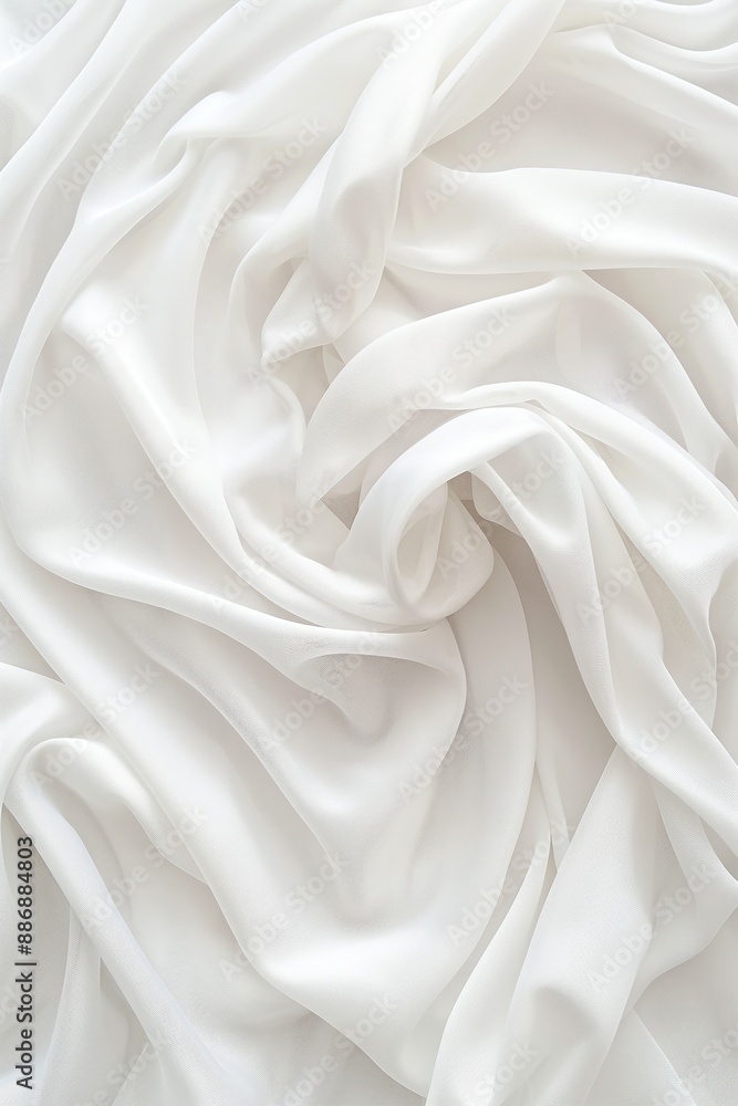 Poster white fabric texture close-up. smooth surface with natural fibers. blurred background highlights fab