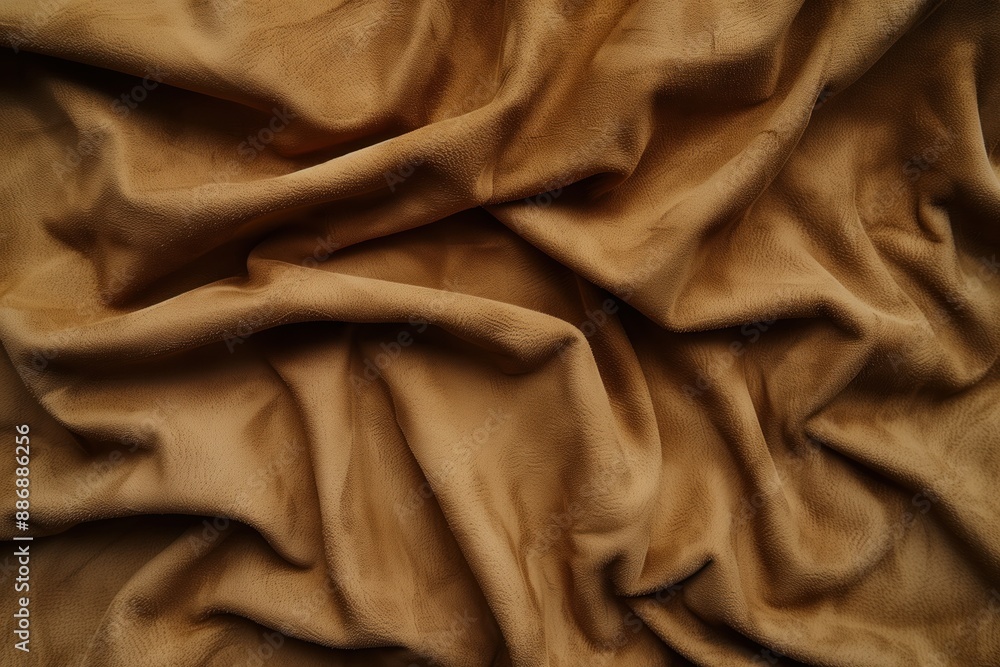 Poster brown leather texture close-up on gray background. wrinkled surface adds depth to image. rich brown 