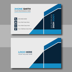 Business card template. Double sided business card design for business and personal use. Vector illustration, print ready 
