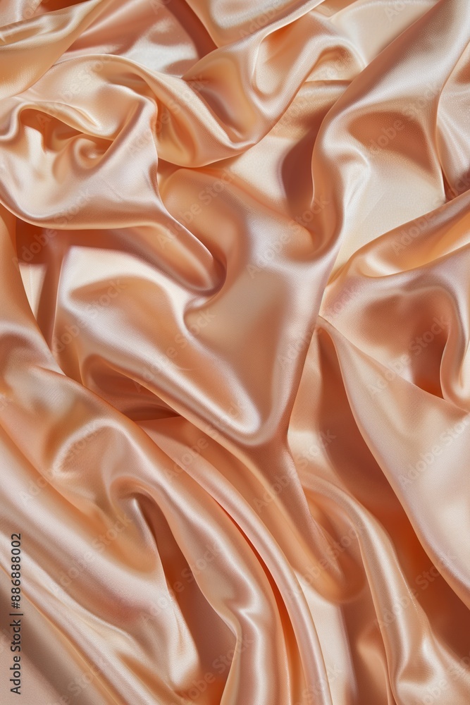 Poster pink satin fabric texture close-up. soft flowing silk-like material with subtle sheen. blurred backg