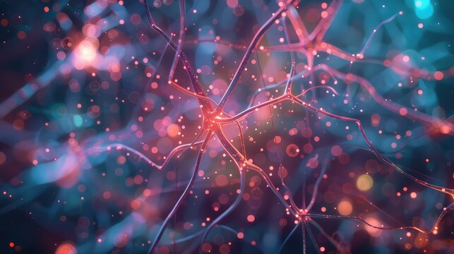 artificial intelligence and neural networks conceptually represented through the spread of digital brain connections, highlighting the idea of mapping the brain's neuronal connections and connectome - Powered by Adobe