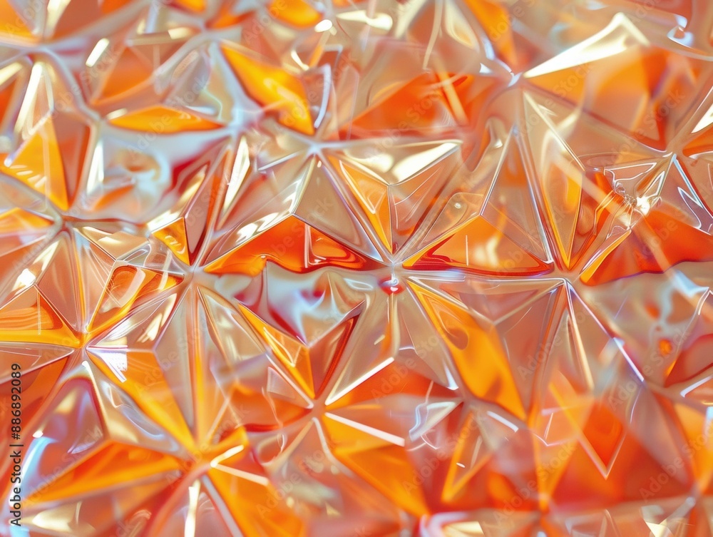 Poster abstract 3d rendering of a crystal structure. ai.