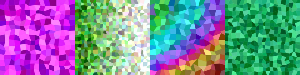 Abstract rectangle polygon pattern background set