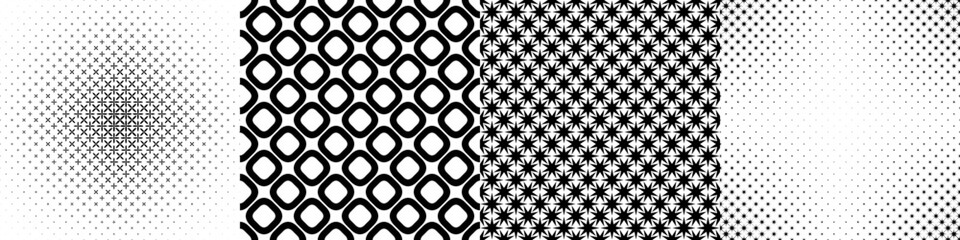 Monochrome geometrical pattern collection