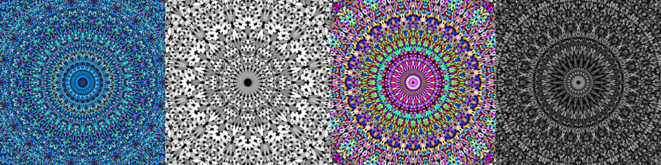 Obraz premium Geometric floral mandala background collection
