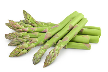 fresh asparagus isolated on white background