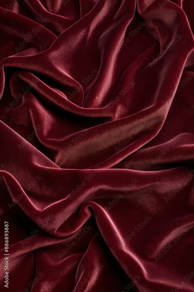 Poster red velvet fabric texture close-up. crumpled folds create depth and interest. rich red color dominat