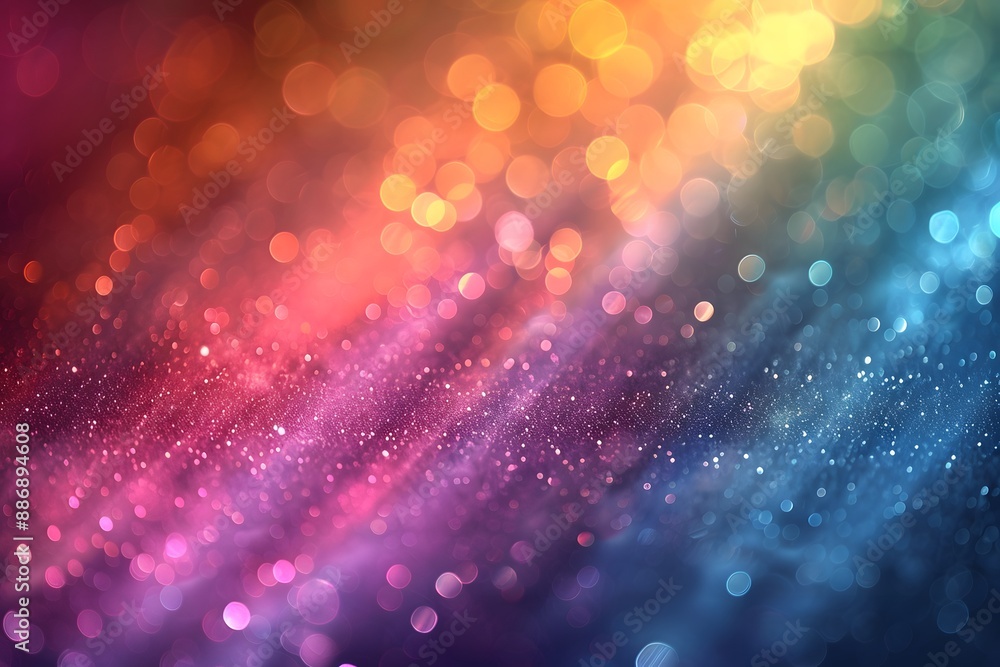 Poster vibrant bokeh lights creating a colorful abstract background