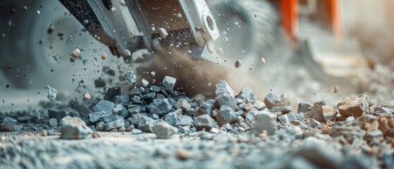 Modern Industrial Machinery Processing Raw Minerals in Factory Setting