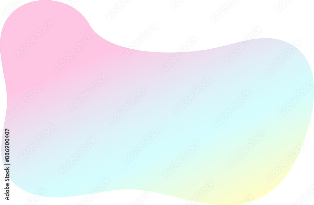 Poster abstract gradient shape. fluid blob with liquid color gradation. organic irregular watercolor elemen