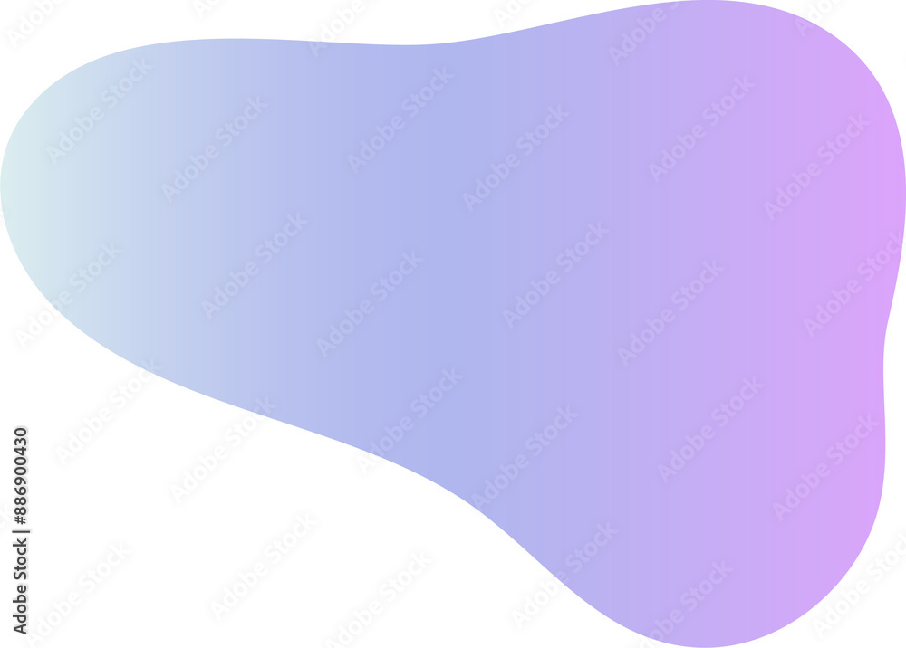 Poster abstract gradient shape. fluid blob with liquid color gradation. organic irregular watercolor elemen