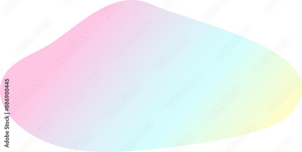 Poster abstract gradient shape. fluid blob with liquid color gradation. organic irregular watercolor elemen