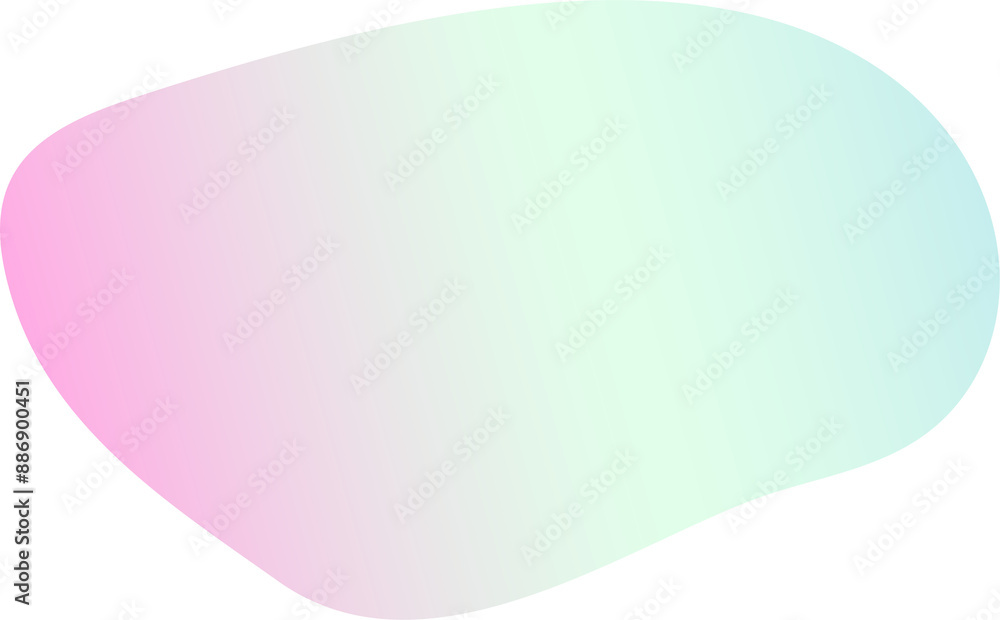Poster abstract gradient shape. fluid blob with liquid color gradation. organic irregular watercolor elemen