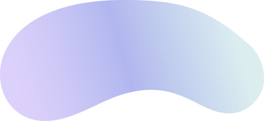 Abstract gradient shape. Fluid blob with liquid color gradation. Organic irregular watercolor element. Amoeba iridescent holographic design