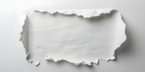 Fototapeta premium Realistic torn paper edges with cutout shadow effect for a ripped look. Concept Torn Paper Effect, Shadow Cutout, Realistic Texture, Ripped Paper Art