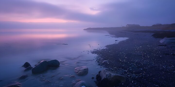 Dawn at Bleys Harbor a tranquil shoreline scene in the early morning. Concept Tranquil Scenes, Early Morning, Shoreline Photography, Nature Lovers, Ocean Views