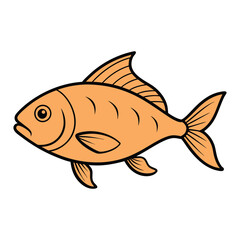 Fish Vector Illustration, flat icon
