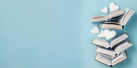 Celebrate Book Lovers Day with a flat event for literature enthusiasts. Concept Book Themed Decor, Literary Trivia, Author Readings, Book Swap, Virtual Discussion