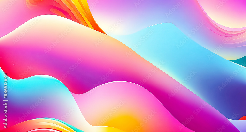 Poster abstract colorful swirls