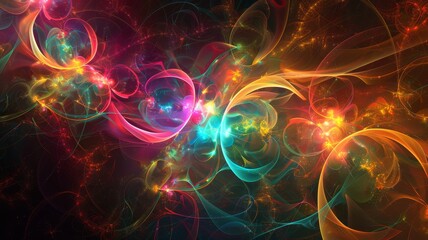 Obraz premium light fractals, abstract, bright colors