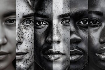 Diverse Faces in Black and White