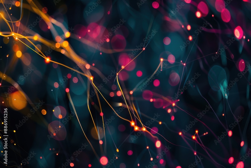 Poster dark background enhances visual impact of data processing image