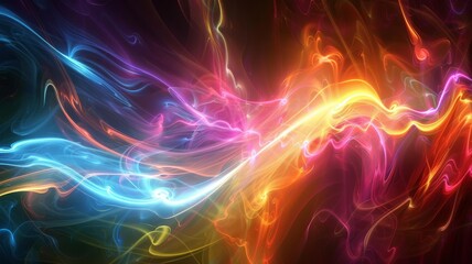 light fractals, abstract, bright colors