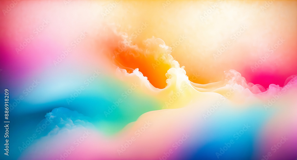 Poster abstract colorful background with swirls and clouds