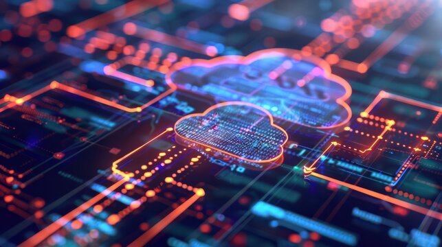 Cloud Computing Cost Efficiency, cost efficiency in cloud computing with an image showing pay-per-use pricing models, resource optimization techniques, AI